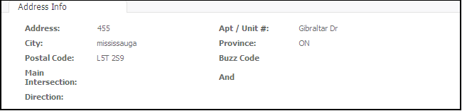 view address info